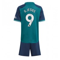 Camisa de Futebol Arsenal Gabriel Jesus #9 Equipamento Alternativo Infantil 2023-24 Manga Curta (+ Calças curtas)